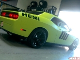 Lime Green Wrapped Challenger