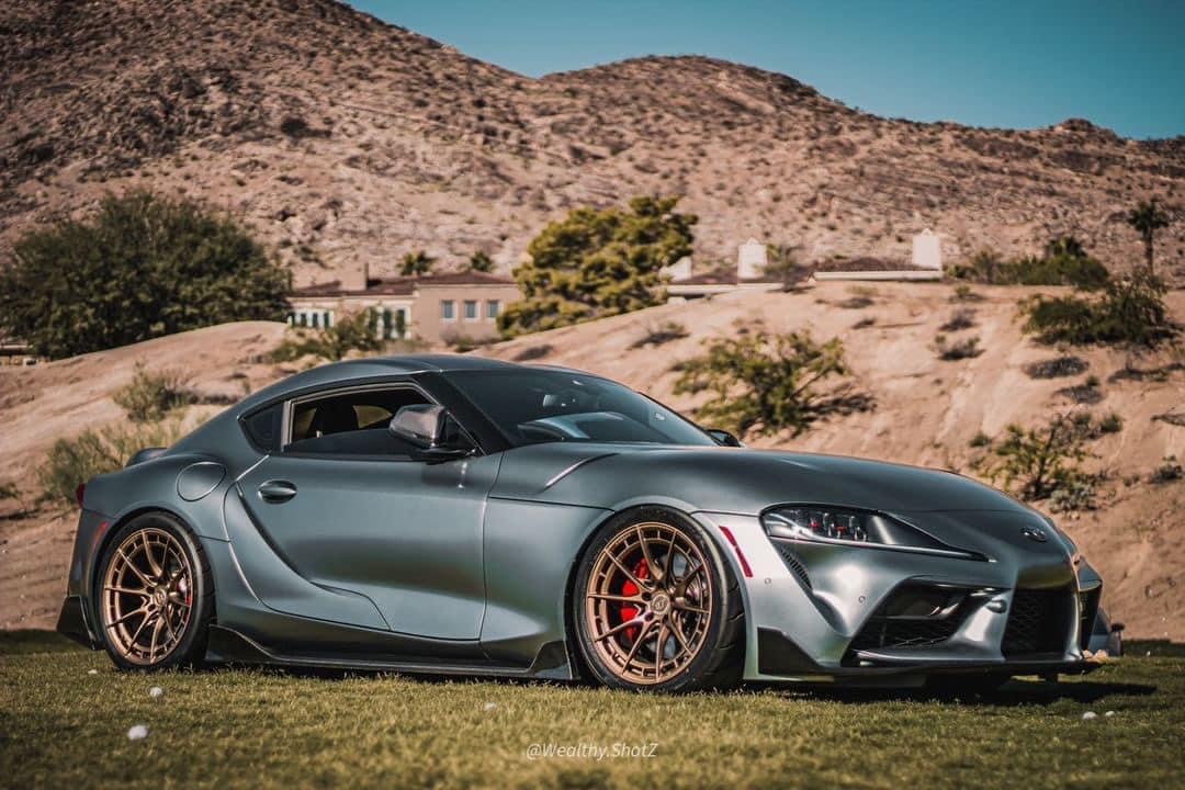 Toyota Supra MK5 Lowered with VR Forged D03-R in Bronze – Vivid Racing News
