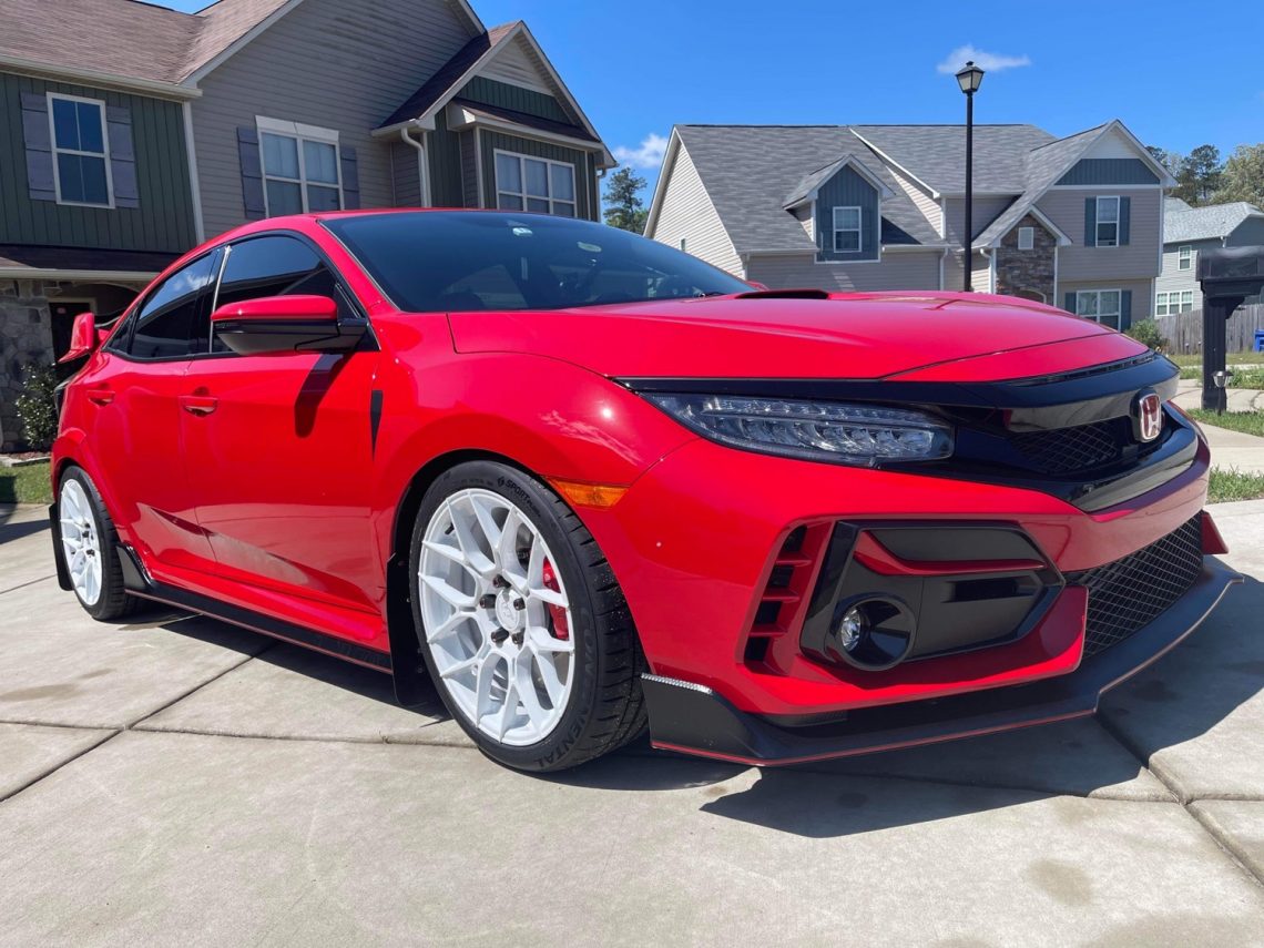 Red on White - Honda Civic Type-R with VR Forged D09 Monoblock Wheels ...