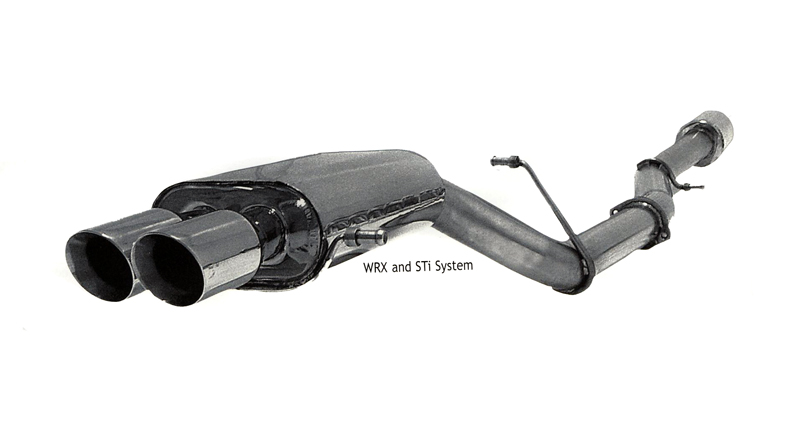 B&B Catback Exhaust System Oval Muffler Subaru WRX STI 02-06