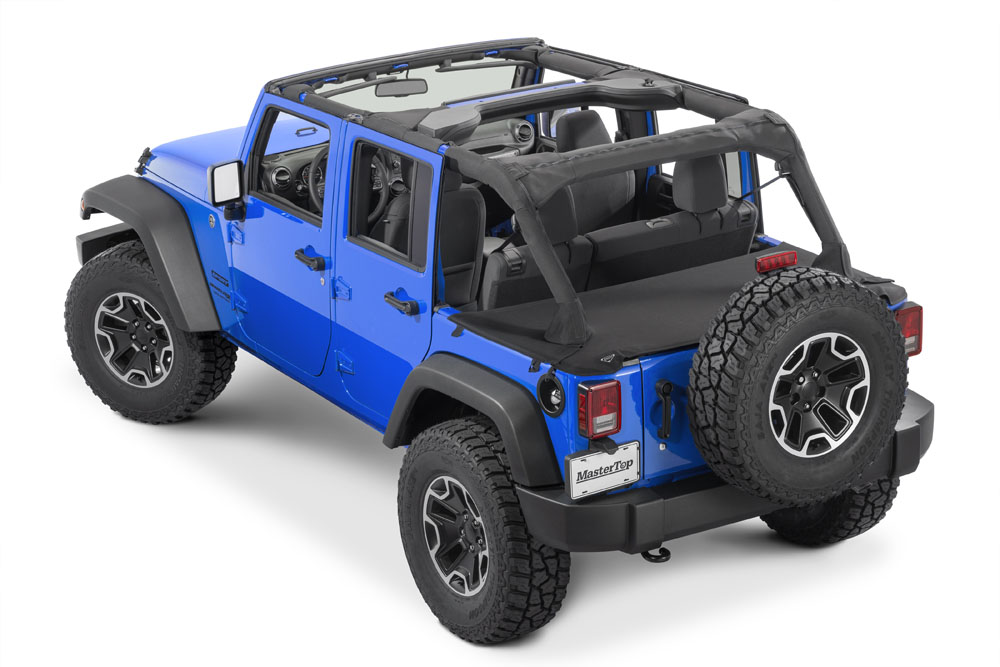 14510424 Mastertop Jeep Tonneau Cover For 2007 2018 Jeep Jk Wrangler 4 Door For Use With Windstopper Plus Mastertwill