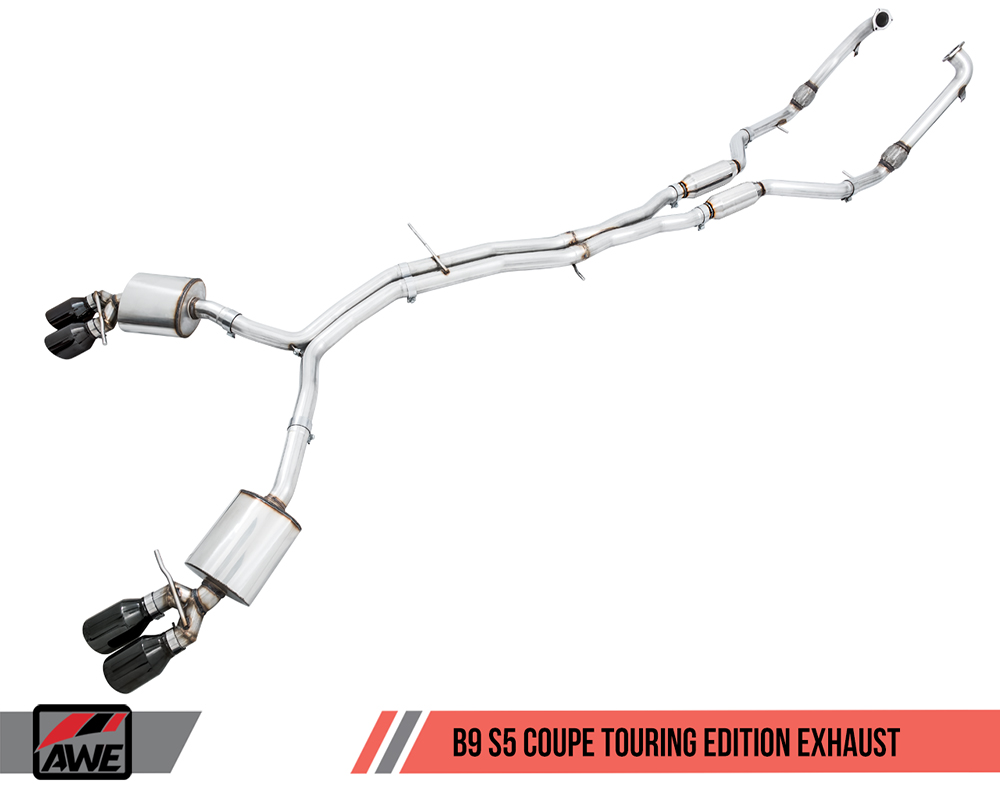 AWE Tuning Touring Edition Exhaust System Diamond Black 90mm Tips Audi ...