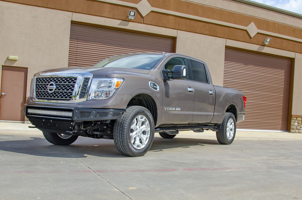 N161MRDS NFab Gloss Black MRDS PreRunner Front Bumper Nissan Titan