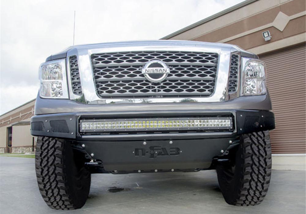 NFab Gloss Black MRDS PreRunner Front Bumper Nissan Titan / Titan XD