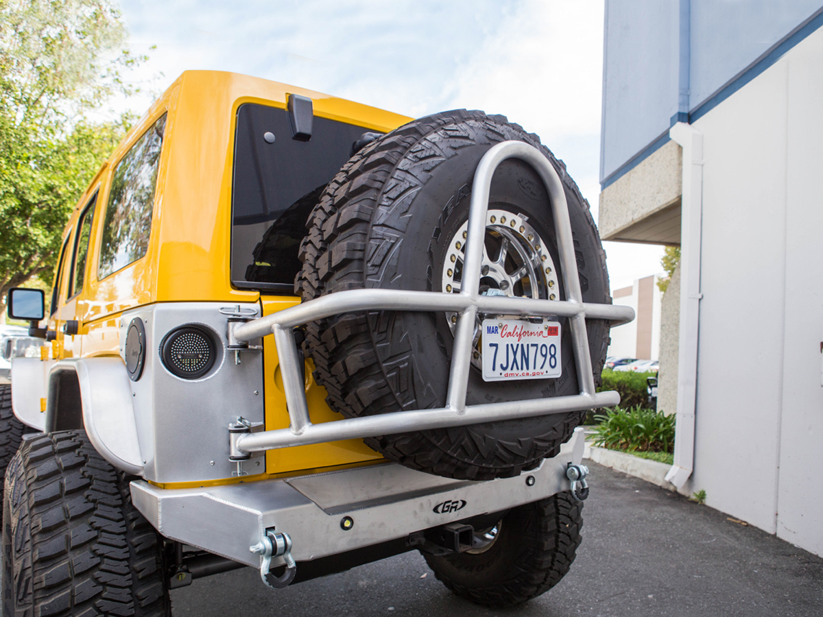 Jeep Rear Tire Carrier Swing Out 07 Pres Wrangler Jk Jku Aluminum Bare Kit Genright