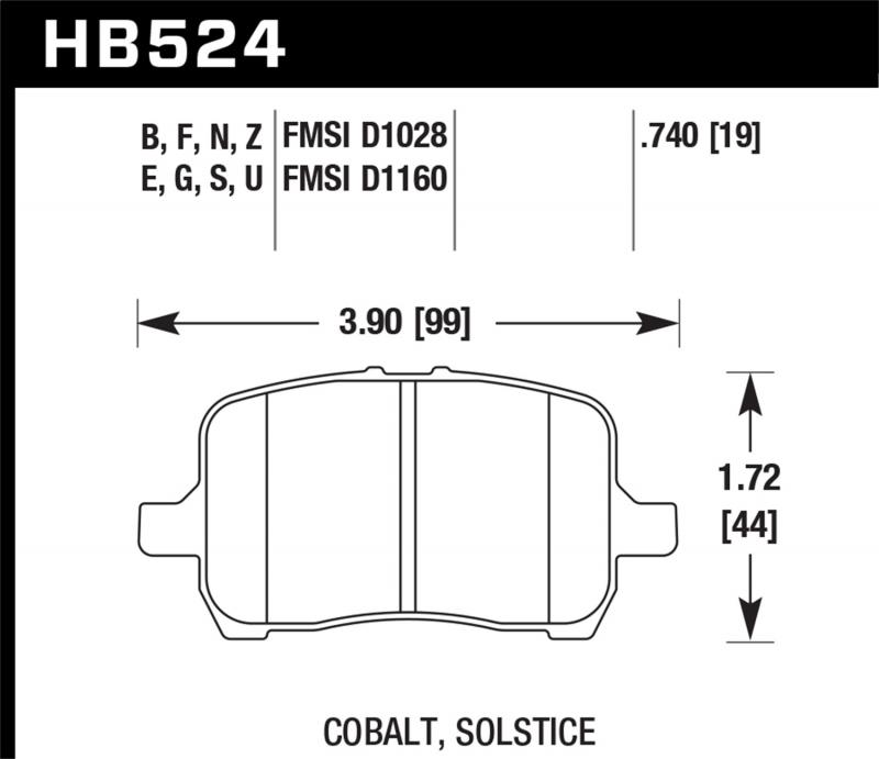 Hawk Performance HPS 5.0 Front | HB524B.740