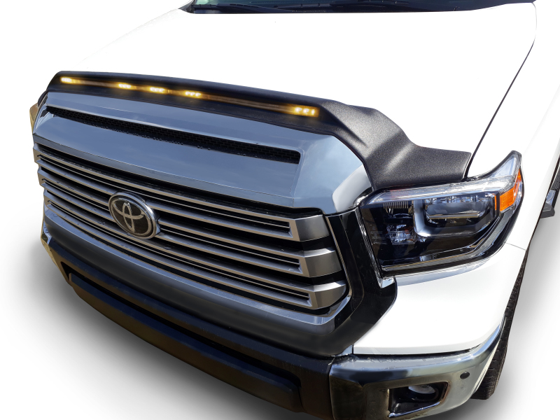 AVS Aeroskin Low Profile Hood Shield w/ Lights Black Toyota Tundra