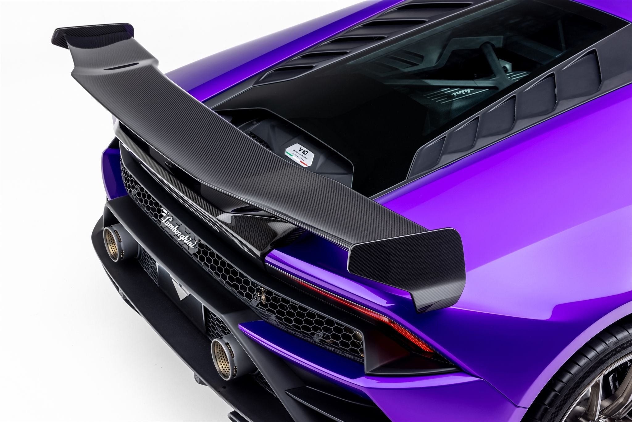 Vorsteiner Carbon Fiber PP 2x2 Glossy Aero Rear Wing w/ Integrated Decklid  Lamborghini Huracan Monza EVO Edizione 2019+ | 3070LOV