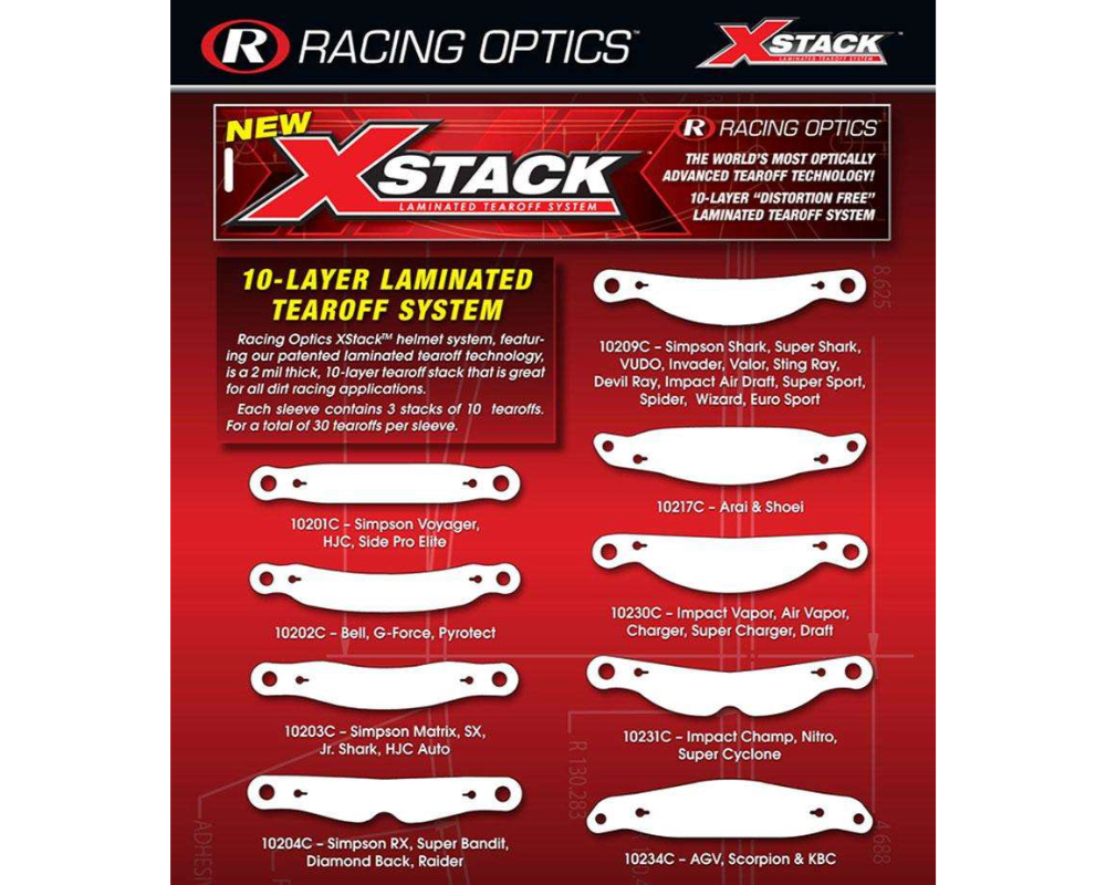 Rugged Radios XStack Perimeter Seal Laminated Helmet Tear-Offs | IMPACT ...