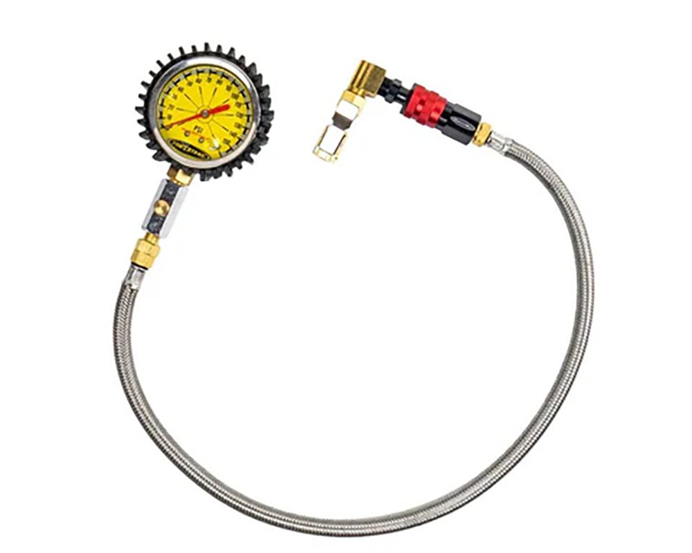 Power Tank Tire Pressure Gauge 160 psi Liquid Analog with 2 ft Whip TPG8160B.2