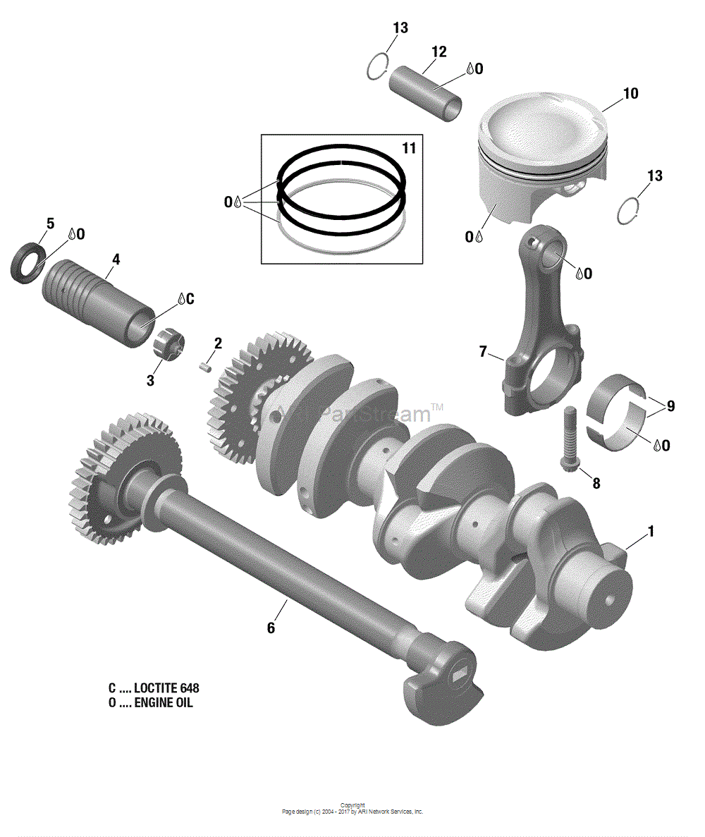 Sea-Doo OEM Balance Shaft Assembly | 420820275