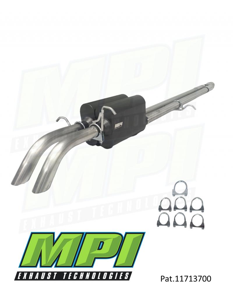 MPI Exhaust Technologies Clamp-on Kit w/Mufflers - F124-TDPSBN-C