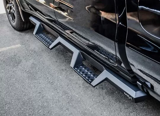 Westin HDX Black Drop Nerf Bars GMC 1500 Sierra Crew Cab 2019-2021