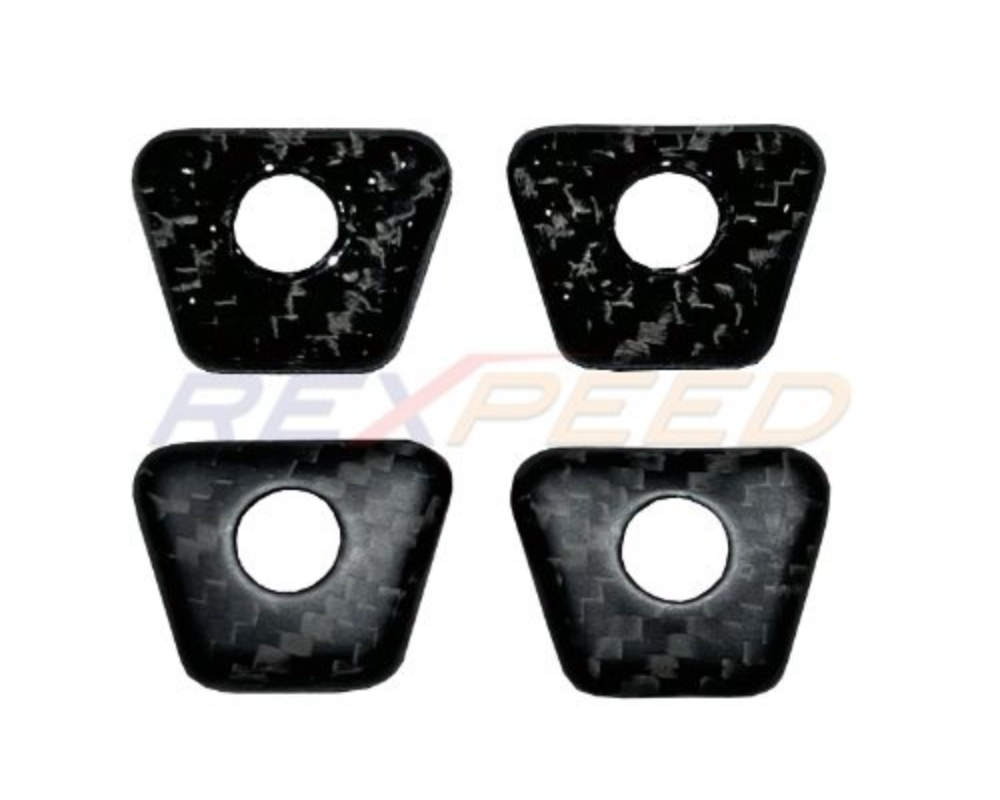Rexpeed Dry Carbon Door Lock Pins Caps Ring Decorate Cover Matte Toyota Supra GR 2020+ - TS76M