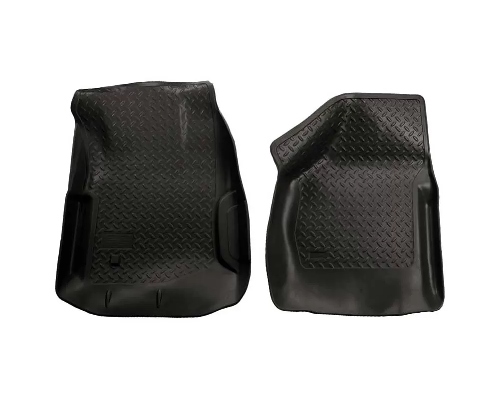Husky Floor Liners Front 00-07 F Series Super Duty Models Classic Style-Black - 33851