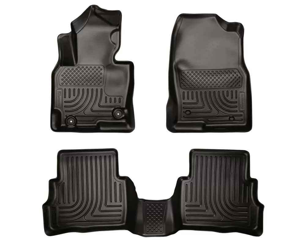 Husky Floor Liners Front & 2nd Row 13-16 Mazda CX-5 (Footwell Coverage) WeatherBeater-Black - 99731