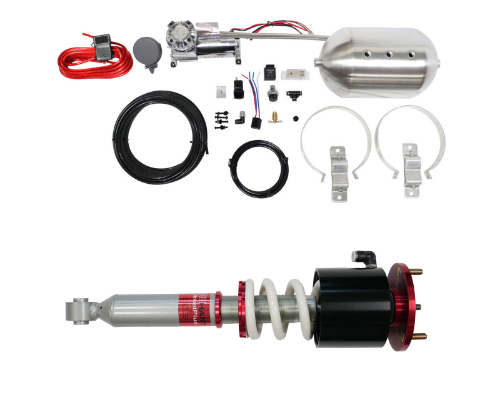 TruHart StreetPlus Coilovers w/ Front Air Cups Plus Silver Management - TH-N807-VACF-12+TH-ACK01