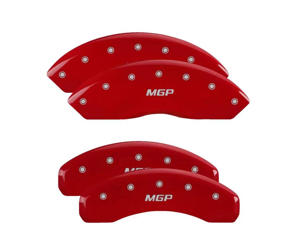 MGP Caliper Covers Set of 4: Red finish, Silver MGP Volkswagen CC 2013-2017 - 11205SMGPRD