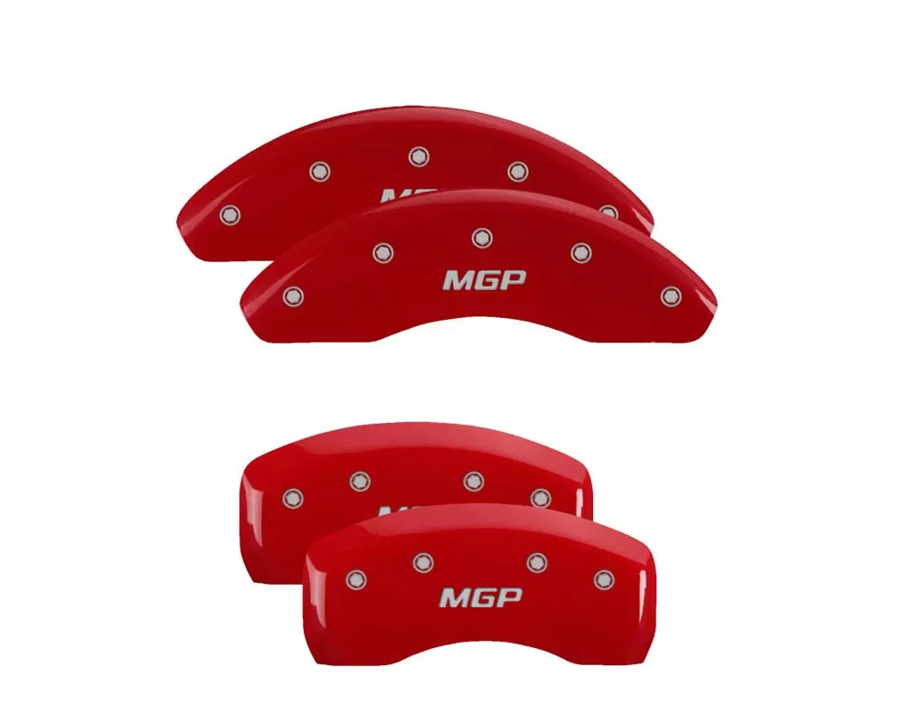 MGP Caliper Covers Set of 4: Red finish, Silver MGP Toyota Camry 2012-2017 - 16002SMGPRD