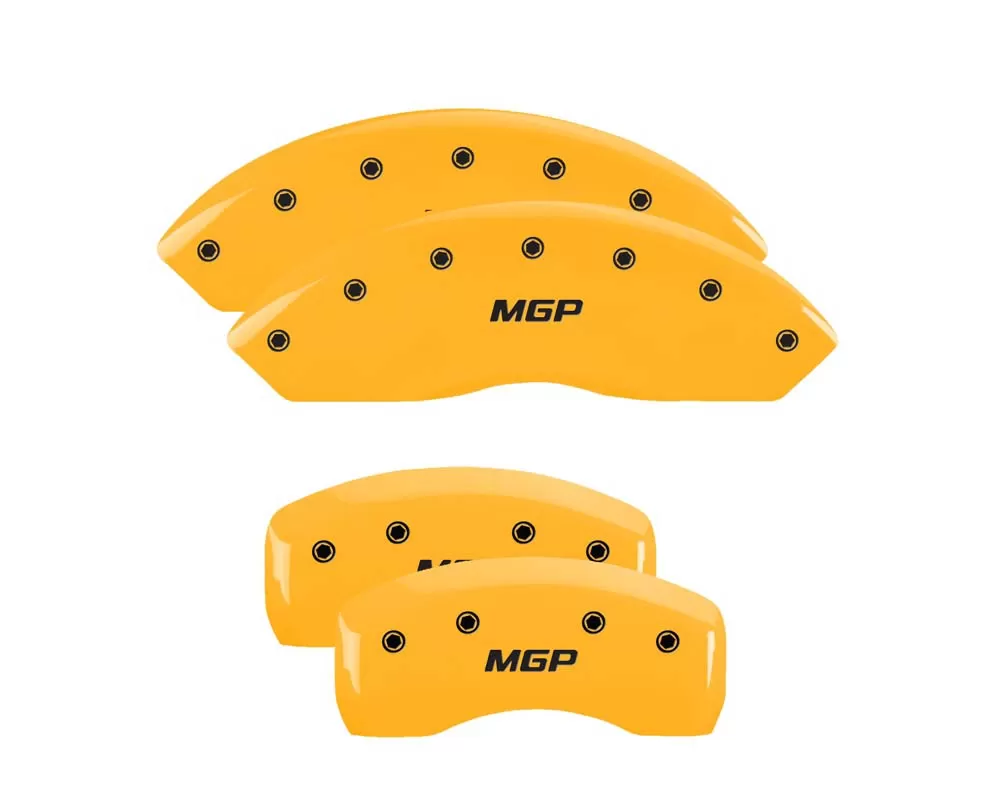 MGP Caliper Covers Set of 4: Yellow finish, Black MGP BMW 128i 2008-2013 - 22200SMGPYL