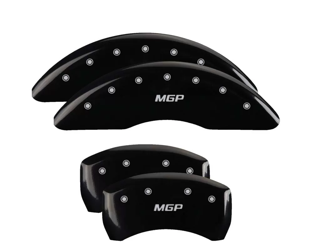 MGP Caliper Covers Set of 4: Black finish, Silver MGP Mercedes-Benz CLS550 2012-2017 - 23209SMGPBK