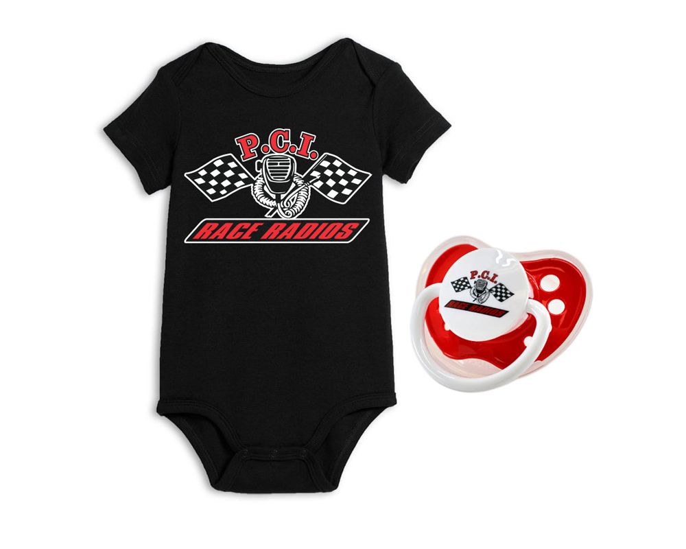 PCI Race Radios Baby Gift Package with Onesie and Pacifier - Newborn - 3705