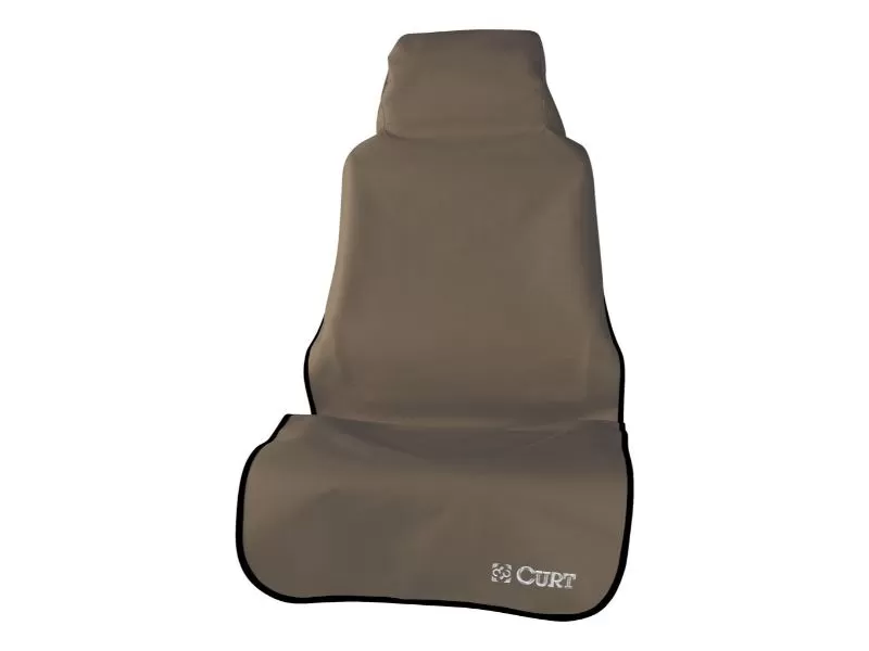 Curt 58" x 23" Brown Seat Defender Removable Waterproof Bucket Seat Cover - 18502