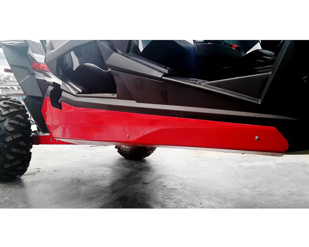 AFX Motorsports 1/8" Voodo Blue Plain Rock Sliders Polaris RZR XP 1000 4 Seater 2015-2022 - SKI078-A-18-BL-PLAIN