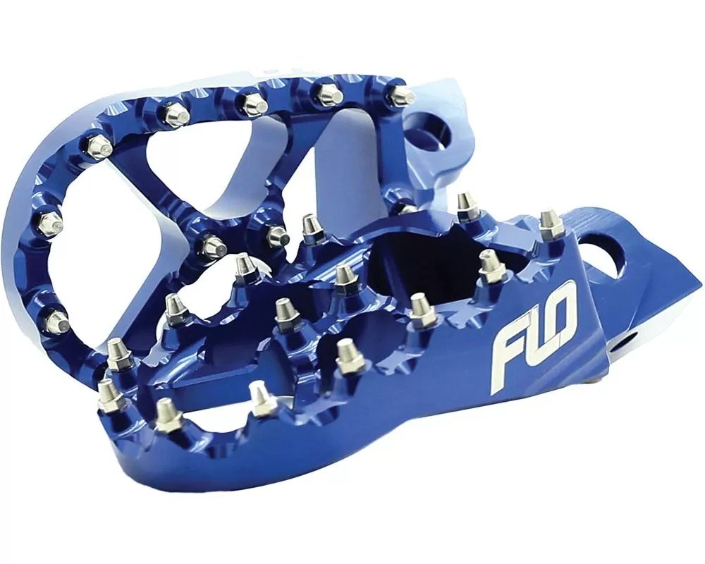 Flo Motorsports Blue Pro Series Foot Pegs Honda | Kawasaki 2002-2019 - FPEG-792BLU