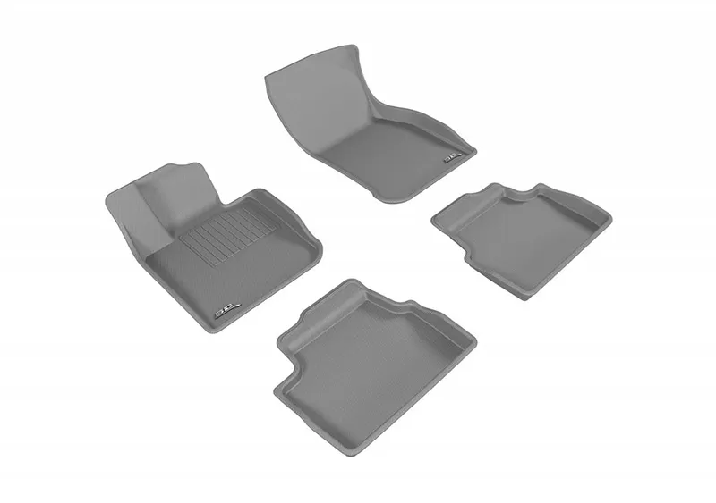 3D MAXpider Gray 4-Door Kagu 1st & 2nd Row Floormats Mini Cooper | Cooper S 2014-2022 - L1MN01501501