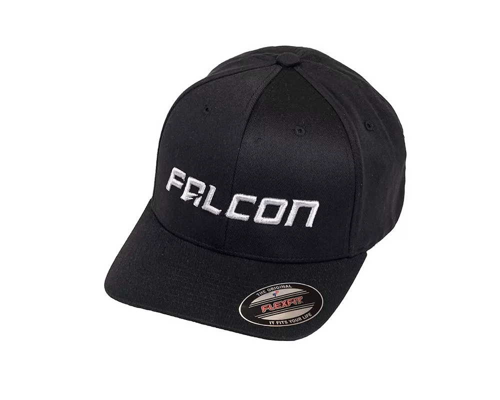 Falcon Shocks FlexFit Curved Visor Hat Black/Silver - Large/XLarge - 93-03-04-001