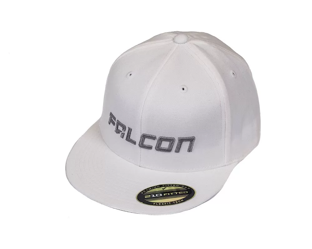Falcon Shocks FlexFit Flat Visor Hat White/Silver - Large/XLarge - 93-06-04-005