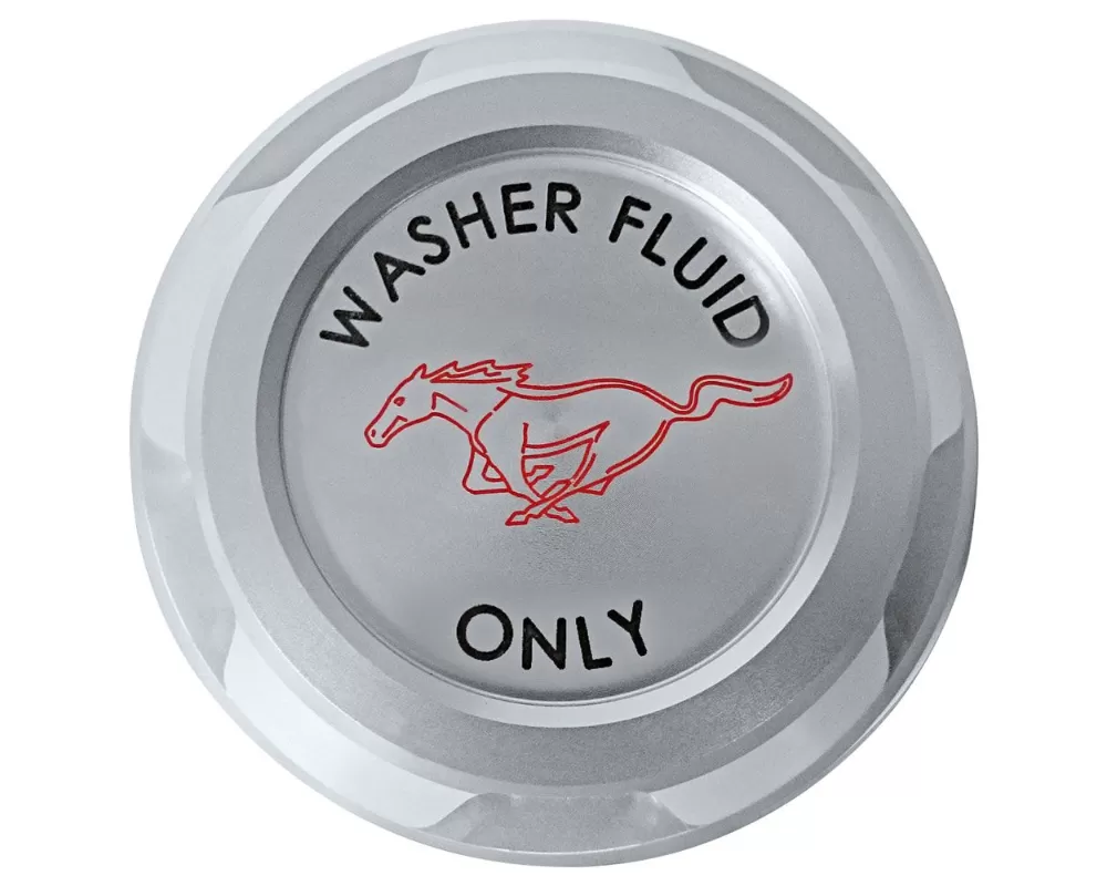 Drake Billet Washer Reservoir Cap w/ Pony Logo Ford Mustang 2015 - FR3Z-17632-BL