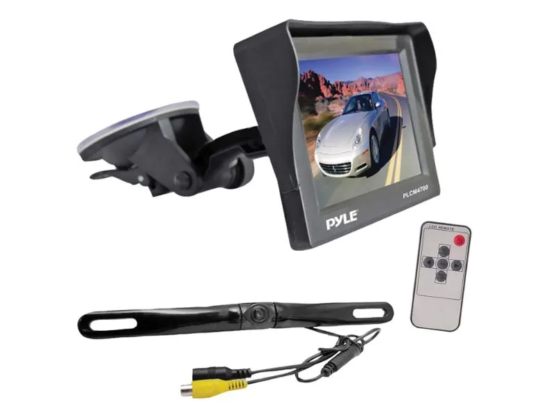 Pyle Rearview Wireless Camera System Night Vision LEDs and 4.7" Monitor - PLCM4700