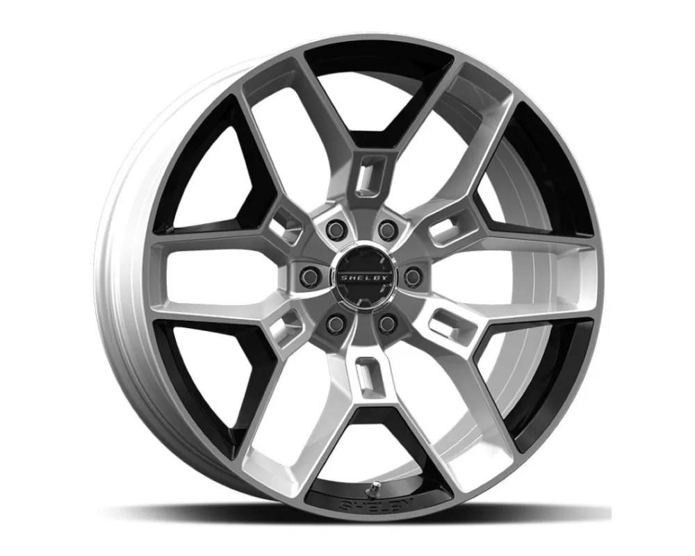 Carroll Shelby CS45 Wheel 20x9 6x135 12mm Chrome Powder w/ Black Inserts - CS45-295512-CP