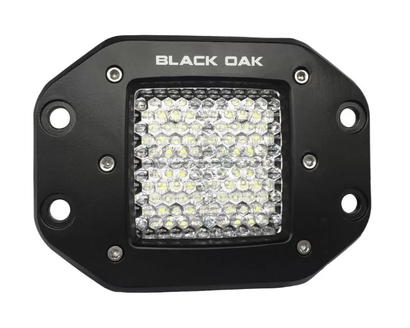 Black Oak Flush Mount LED POD Light Flood or Diffused LED Pro Series 2.0 10W Black - 2D-FPOD10CR