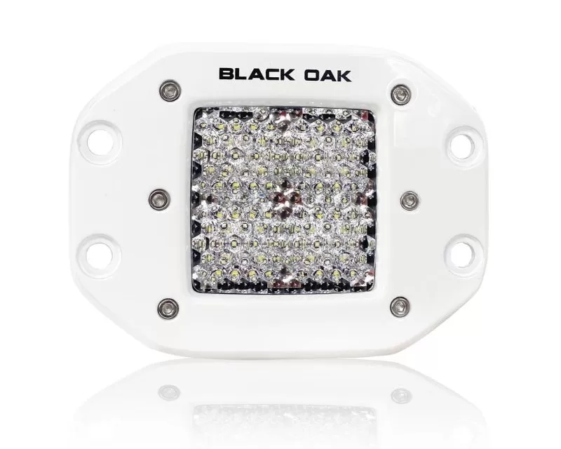 Black Oak Marine Flush Mount LED POD Light Diffused LED Pro Series 2.0 10W White - 2DM-FPOD10CR