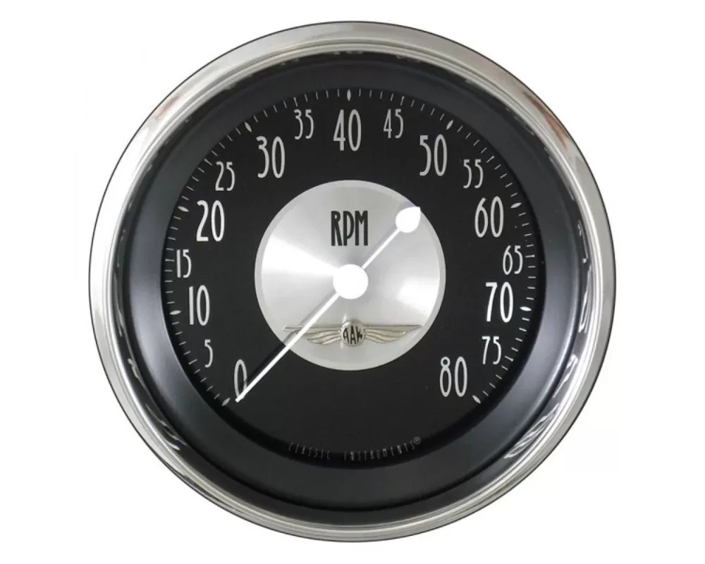 Classic Instruments All American Tradition Series 3-3/8" Tachometer w/ Step High Bezel - AT80SHC