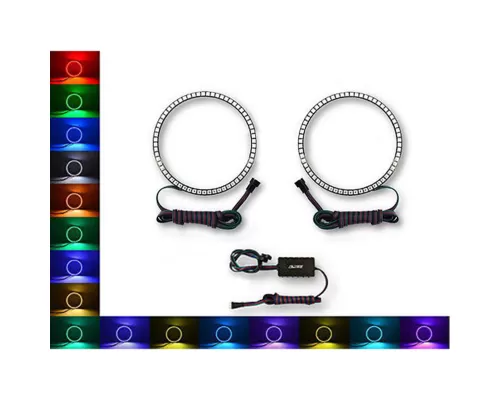 Octane Lighting 150mm Headlight Multi-Color Changing LED Shift RGB ...