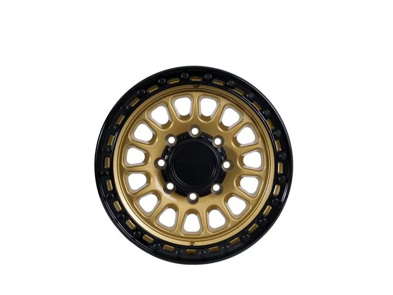 Tremor Alloy Wheels 104 Aftershock Wheel 17x8.5 8x6.5/165.1 BP +0mm 121.3 Hub Bore Gloss Gold with Gloss Black Lip - 104-785810GB