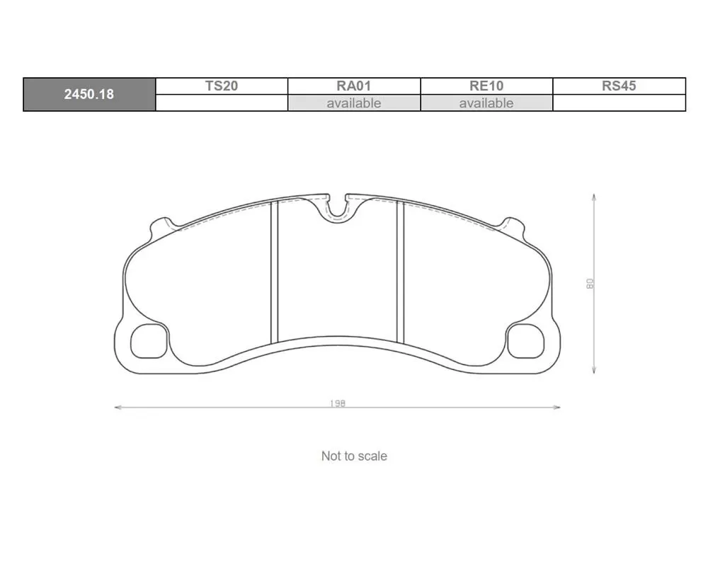 Race Technologies RA70 Race Compound Brake Pad Set Front Porsche 991 GT3 | GT3RS | Turbo 2013 - 2450.18.RA70