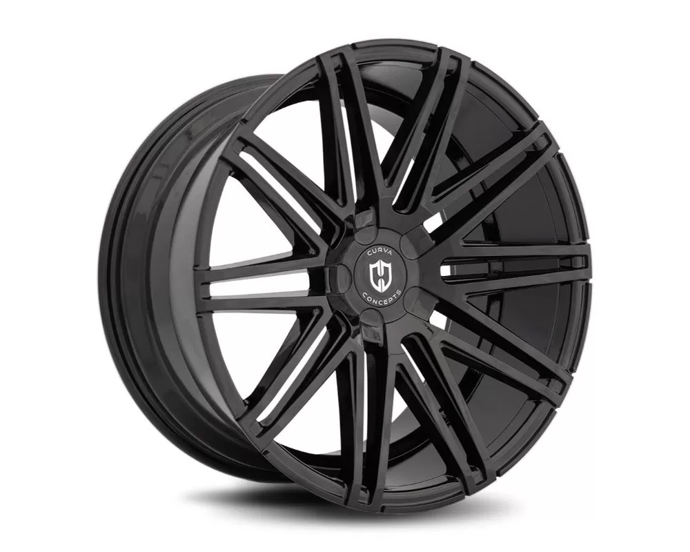 Curva Concepts C48 Aluminum Alloy Wheels 20x10.5 5x115 25mm Gloss Black - C48-201051152571BLK