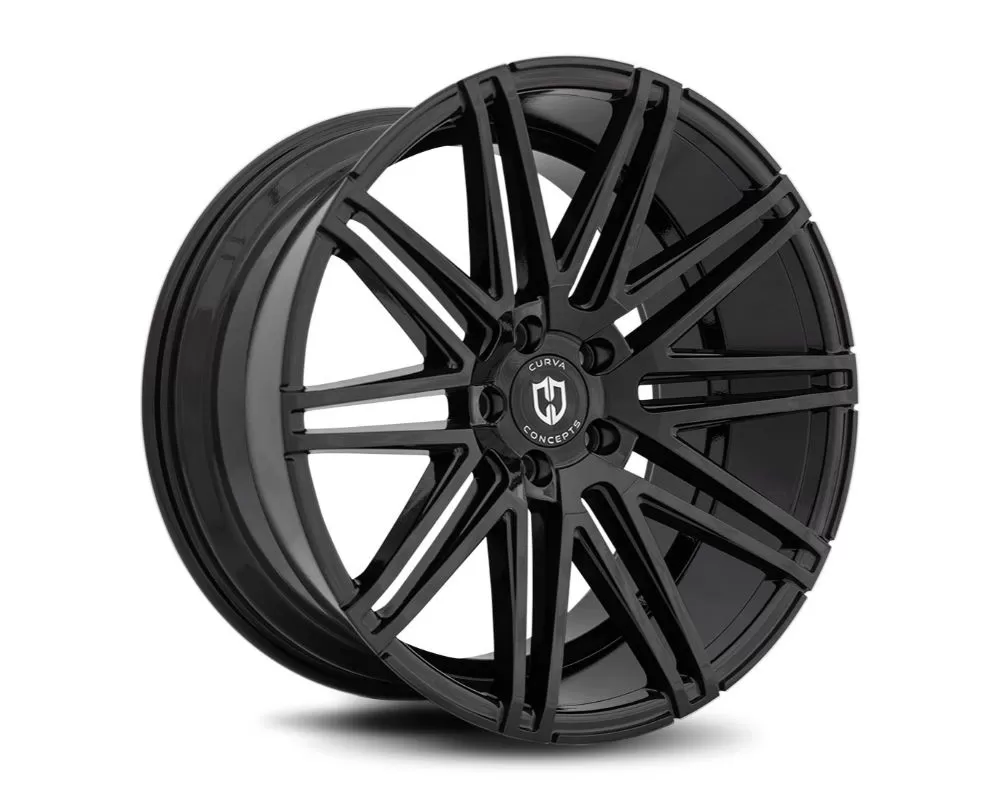 Curva Concepts C48 Aluminum Alloy Wheels 22x10.5 5x112 25mm Gloss Black - C48-221051202571BLK