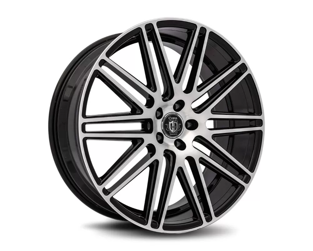 Curva Concepts C50 Aluminum Alloy Wheels 22x9 5x114.3 33mm Black Machine Face - C50-22901143373BMF