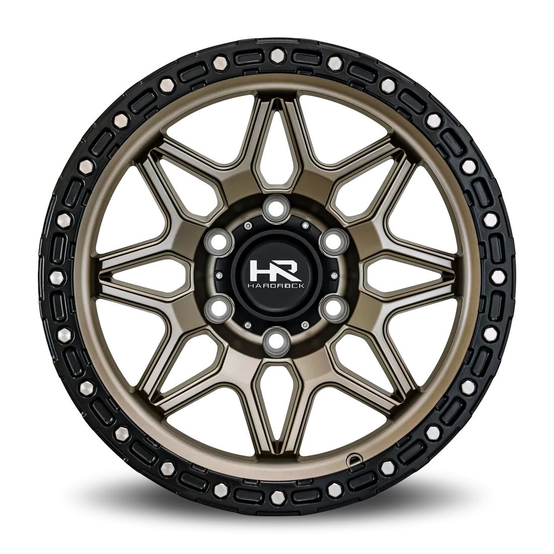Hardrock Offroad H105 Aluminum Wheel 17x9 6x135 1 87.1 Matte Bronze-Black B/L - H105-179036001BR
