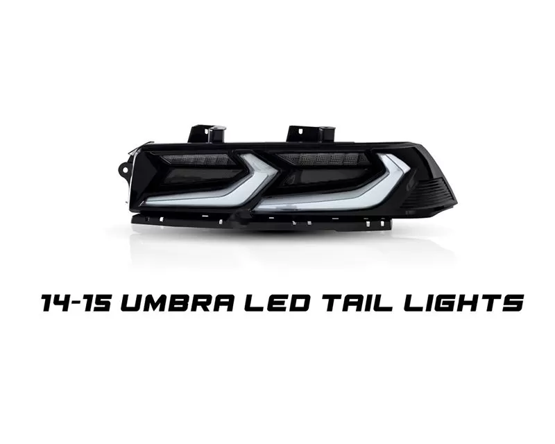 Auto Addict USA Umbra LED Taillights Gloss Black/Smoke Lens Chevrolet Camaro 2014-2015 - AA_CMR_TL_UMB_14