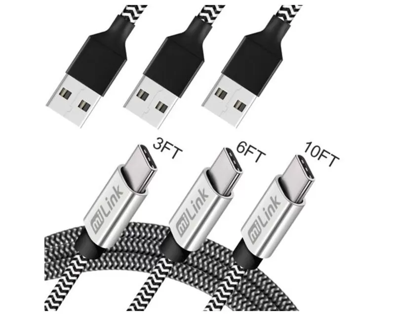 Sondpex 3-Pack USB-C (Type-C) Changing/Syncing Cable - TC3-i236