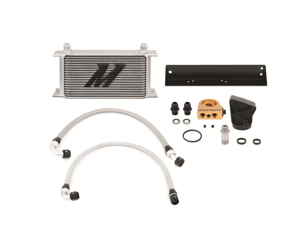 Mishimoto Silver Thermostatic Oil Cooler Kit Hyundai Genesis Coupe 3.8L 2010-2012 - MMOC-GEN6-10T
