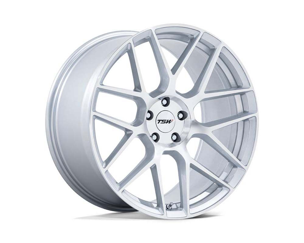TWS TW002 Lasarthe Wheel 18x10.5 5x114.3 25 Gloss Silver Machined - TW002SD18051225