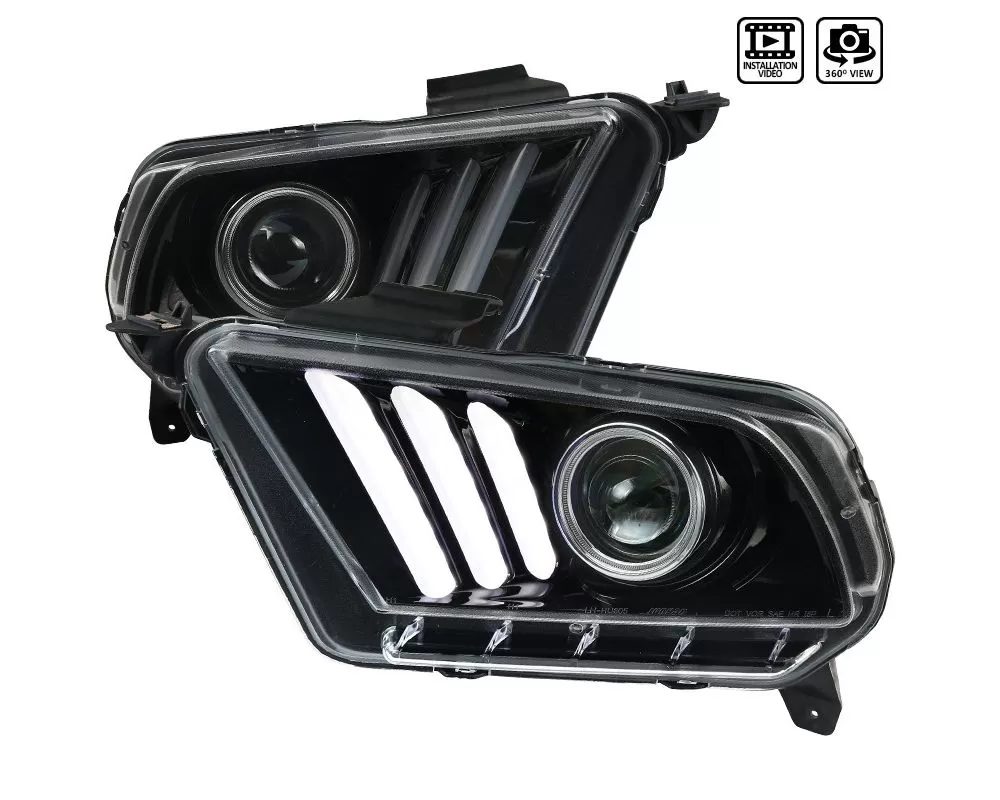 Spec-D Projector Headlights w/ LED Bar & Sequential Turn Signals